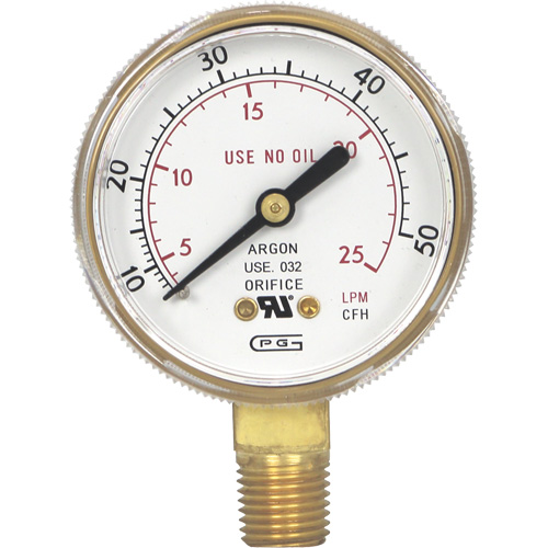 Manom&egrave;tres,  2", 0-50 pi³/h standard, Fixation inf&eacute;rieure, Analogique Distribution Jean Lapalme