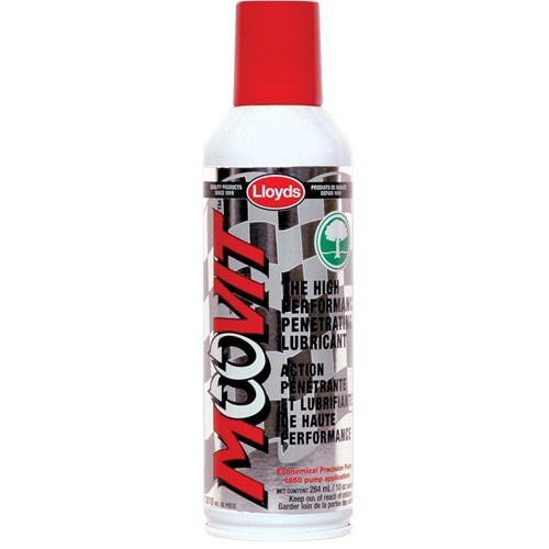 Lubrifiant haute performance Moovit, Canette a&eacute;rosol/Bouteille &agrave; g&acirc;chette, 10 oz/10 oz Distribution Jean Lapalme