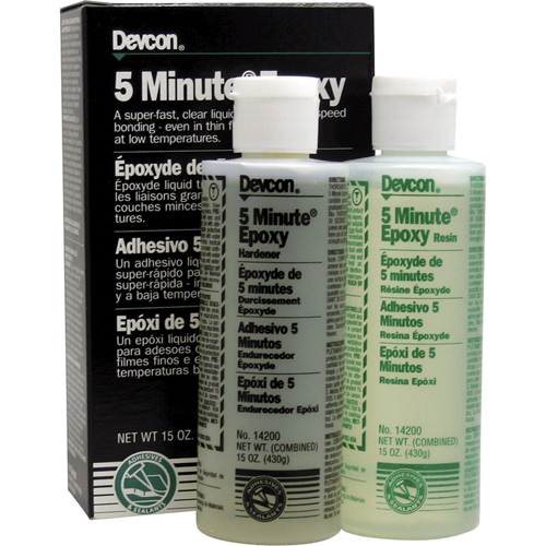 5-Minute Adhesive, 444 ml, Bottle, Two-Part, Clear Distribution Jean Lapalme