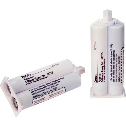 Adh&eacute;sif 5 minutes, 50 ml, Cartouche double, Deux composants, Transparent Distribution Jean Lapalme