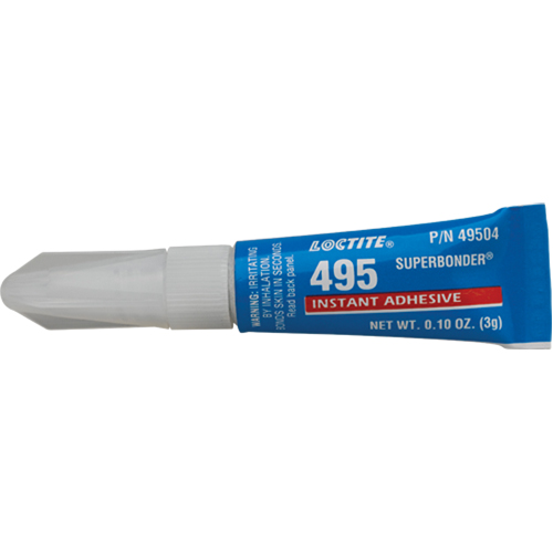 495 Super Bonder&reg; Instant Adhesive, Clear, Tube, 3 g Distribution Jean Lapalme
