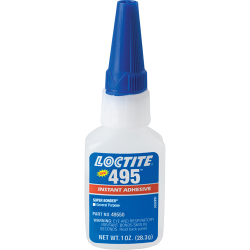 Adh&eacute;sif instantan&eacute; Super Bonder 495, Transparent, Bouteille, 28,3 g Distribution Jean Lapalme