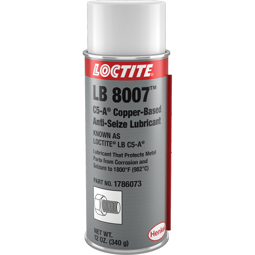 LB 8007 Copper Based Anti-Seize, 340 g, Aerosol Can, 1800°F (982°C) Max Temp. Distribution Jean Lapalme