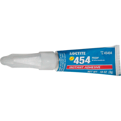 Adh&eacute;sif instantan&eacute; en gel Prism 454, Transparent, Tube, 3 g Distribution Jean Lapalme
