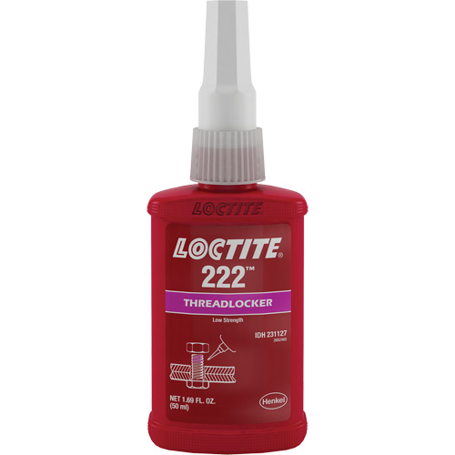 222 Threadlocker, Purple, Low, 50 ml, Bottle Distribution Jean Lapalme