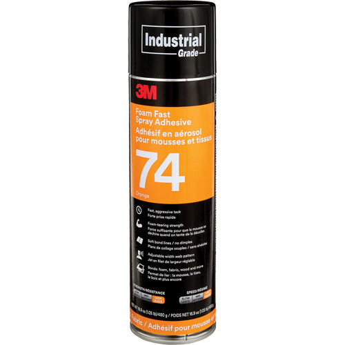 Foam & Fabric Spray Adhesive, Orange, Aerosol Can Distribution Jean Lapalme