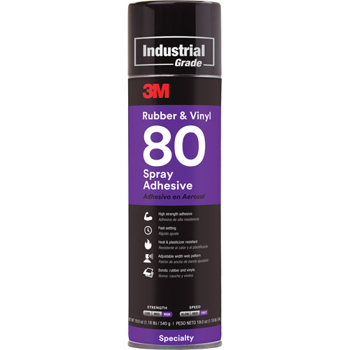 Rubber & Vinyl Spray Adhesive, Yellow, Aerosol Can Distribution Jean Lapalme