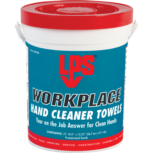 Serviettes nettoyantes pour le travail, 72 lingettes, 10-1/2" x 12-1/4" Distribution Jean Lapalme