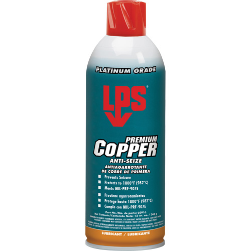 Copper Anti-Seize, 16 oz., Aerosol Can, 1800°F (982°C) Max Temp. Distribution Jean Lapalme