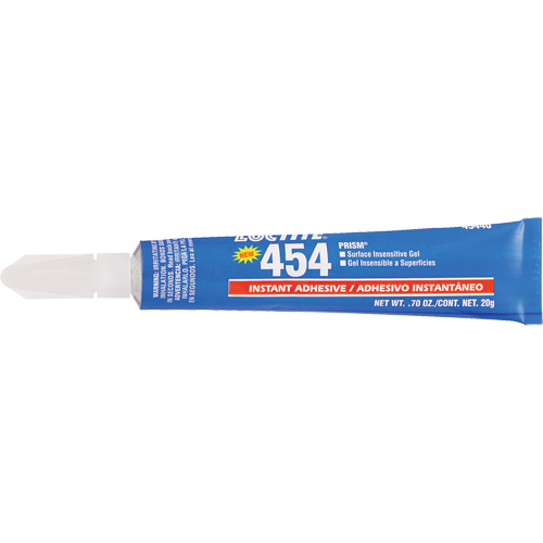 Gel adh&eacute;sif instantan&eacute; Prism 454, Transparent, Tube, 20 g Distribution Jean Lapalme