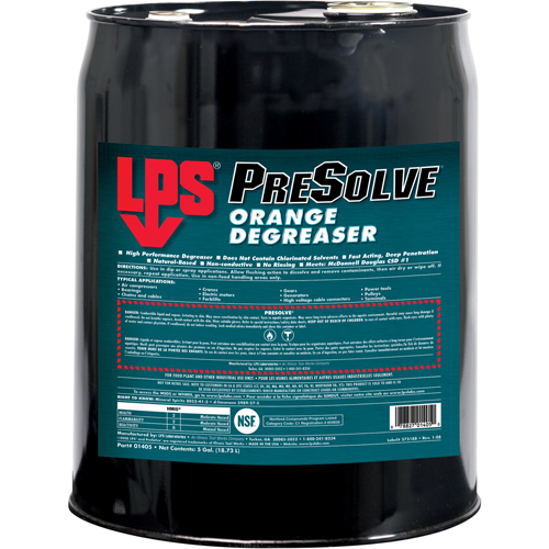 PreSolve&reg; Orange Degreaser, Pail Distribution Jean Lapalme
