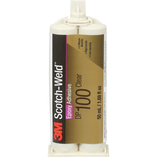 Adh&eacute;sif Scotch-Weld, 1,7 liq. oz., Cartouche double, Deux composants, Transparent Distribution Jean Lapalme