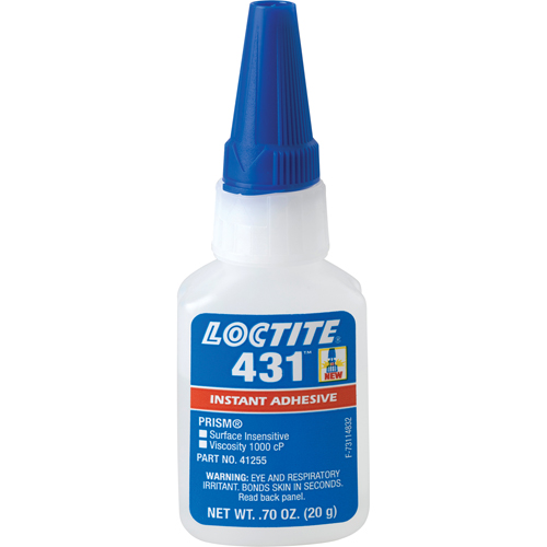 Adh&eacute;sif instantan&eacute;  431 pour toute surface, Transparent, Bouteille, 20 g Distribution Jean Lapalme