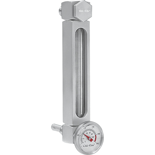 Aluminum Liquid Level Gauge, Threaded, 12" L, 205°F (96.11° C) Distribution Jean Lapalme