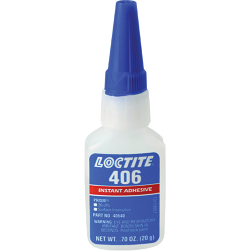 Adh&eacute;sif instantan&eacute; Prism 406, Transparent, Bouteille, 0,7 liq. oz. Distribution Jean Lapalme