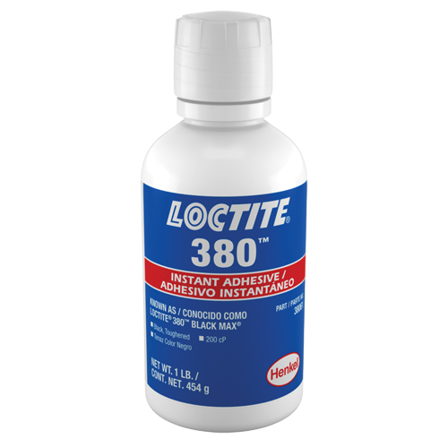 Adh&eacute;sif instantan&eacute; durci 380, Noir, Bouteille, 453 g Distribution Jean Lapalme