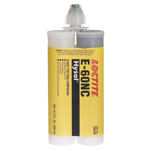 Adh&eacute;sifs structuraux non corrosifs pour les composants &eacute;lectriques E-60NC, 400 ml, Cartouche double, Deux composants, Noir Distribution Jean Lapalme