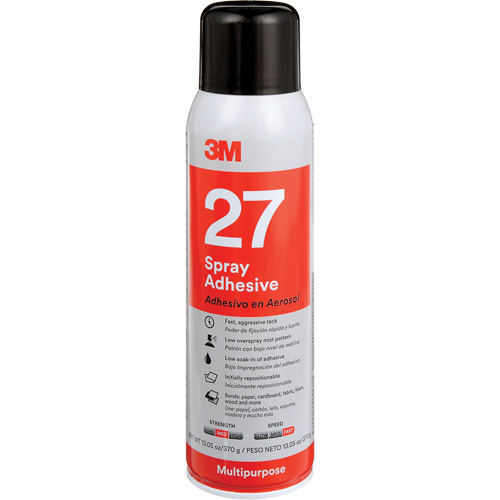 27 Multi-Purpose Spray Adhesive, Clear, Aerosol Can Distribution Jean Lapalme