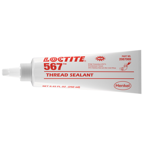 567 High Temperature Thread Sealant, Tube, 250 ml, -53.88° C - 204° C/-65° F - 400° F Distribution Jean Lapalme