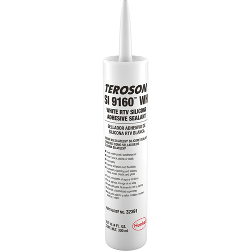 Teroson&reg; SI 9160 Silicone Sealant, Cartridge, White Distribution Jean Lapalme