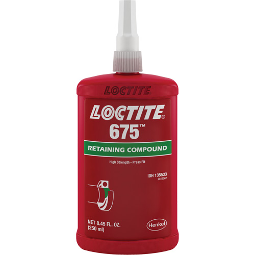 Compos&eacute; de blocage Loctite 675, 250 ml, Bouteille, Vert Distribution Jean Lapalme