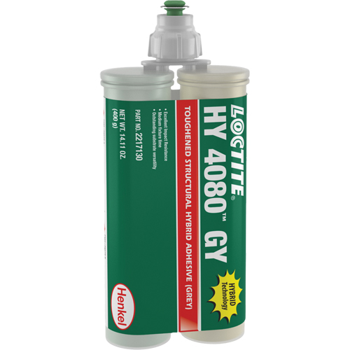 HY 4080 GY Structural Repair Hybrid Adhesive, Two-Part, Dual Cartridge, 400 g, Grey Distribution Jean Lapalme
