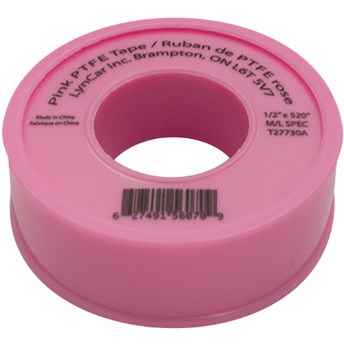 Teflon&reg; Tape, 520" L x 1/2" W, Pink Distribution Jean Lapalme
