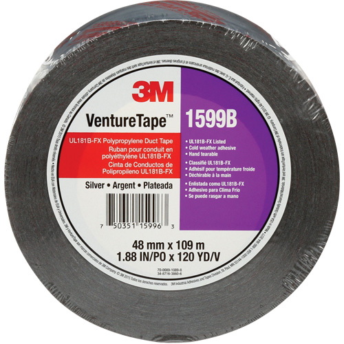 1599B Venture Tape Polypropylene Tape, 3 mils, Silver, 48 mm (2") x 109.7 m (359.9') Distribution Jean Lapalme