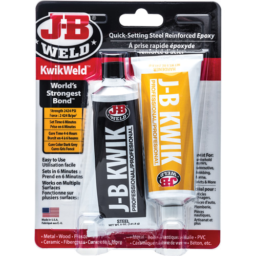 Colle &eacute;poxyde KwikWeld, Deux composants, Tube, 10 oz, Gris Distribution Jean Lapalme