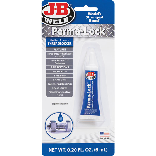 Compos&eacute; de blocage Perma-Lock, Bleu, Moyen, 6 ml, Tube Distribution Jean Lapalme