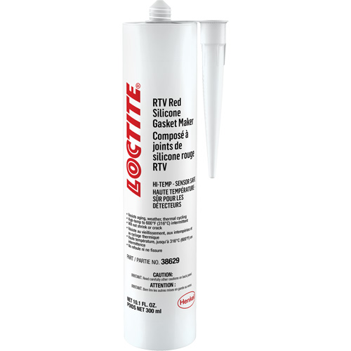 Scellant au silicone haute temp&eacute;rature RTV 596, Cartouche, Rouge Distribution Jean Lapalme