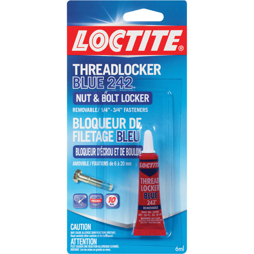 242 Threadlocker, Blue, Medium, 6 ml, Tube Distribution Jean Lapalme