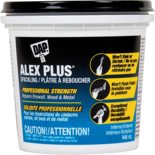 Alex Plus&reg; Spackling, 946 ml, Plastic Container Distribution Jean Lapalme