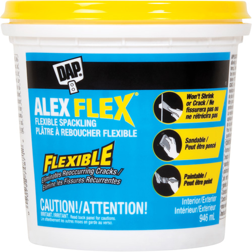 Alex Flex&reg; Flexible Spackling, 946 ml, Plastic Container Distribution Jean Lapalme