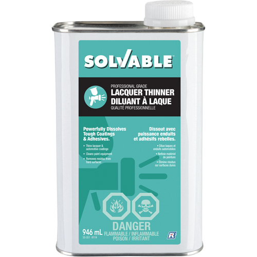 Diluant &agrave; lacque de calibre professionnel, Bidon rectangulaire, 946 ml Distribution Jean Lapalme