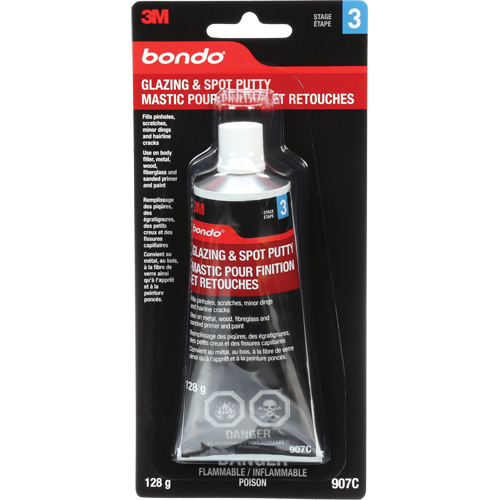 Mastic pour retouches et glaçage Bondo, 4,5 oz., Tube Distribution Jean Lapalme