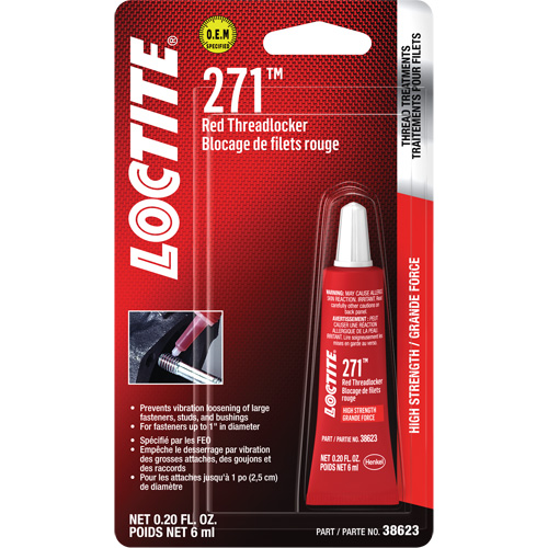Compos&eacute; de blocage 271, Rouge, &eacute;lev&eacute;, 6 ml, Tube Distribution Jean Lapalme