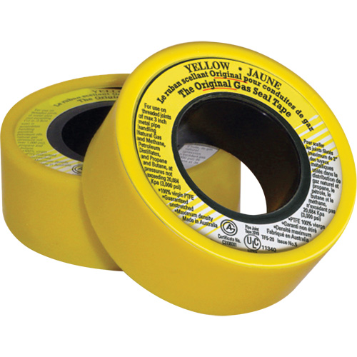 Ruban d'&eacute;tanch&eacute;it&eacute; pour filet en PTFE, 236" lo x 3/4" la, Jaune Distribution Jean Lapalme