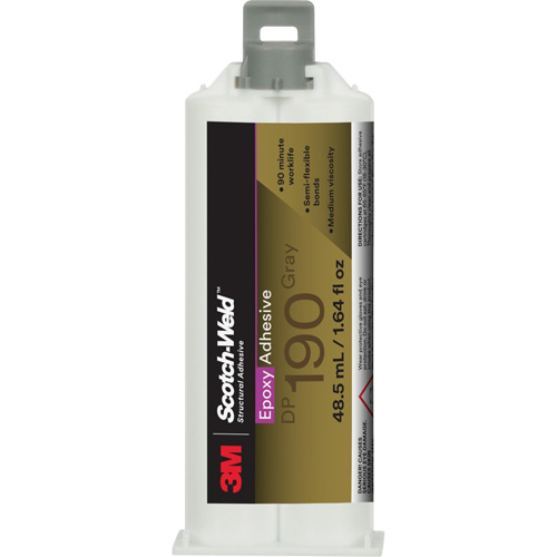 Scotch-Weld Epoxy Adhesive DP190, 1.64 fl. oz., Cartridge, Two-Part, Grey Distribution Jean Lapalme