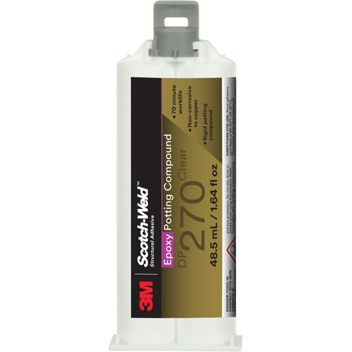 Mat&eacute;riau d'enrobement &eacute;poxyde Scotch-Weld, 1,7 liq. oz./48,5 ml, Cartouche double, Deux composants, Transparent Distribution Jean Lapalme