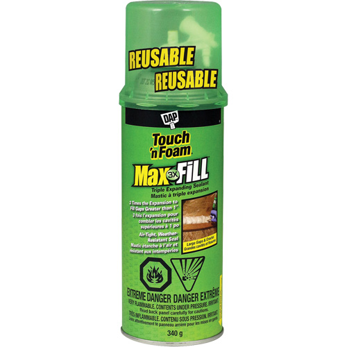 Touch 'n Foam&reg; Max Fill Triple Expanding Sealant, 340 g, Aerosol Can, Cream Distribution Jean Lapalme