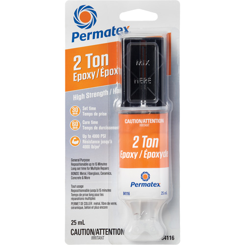 2 Ton Epoxy, 25 ml, Syringe, Two-Part, Clear Distribution Jean Lapalme