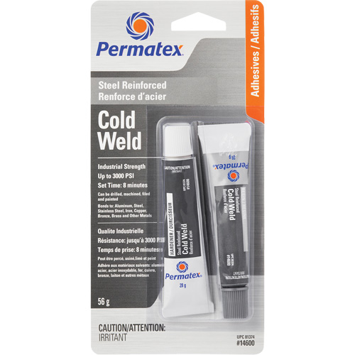 Cold Weld Bonding Compound, 2 x 28 g, Tube, Two-Part, Grey Distribution Jean Lapalme
