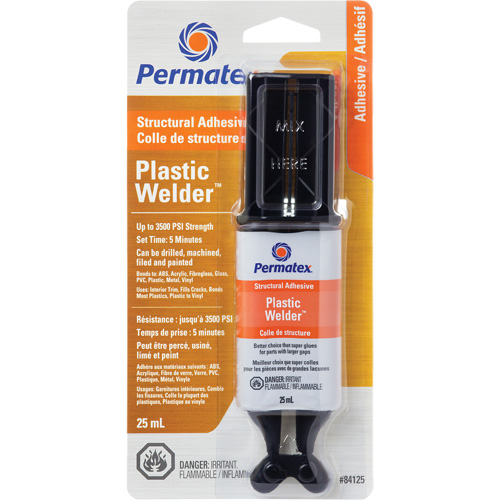 Plastic Welder Epoxy, 25 ml, Syringe, Two-Part, Off-White Distribution Jean Lapalme