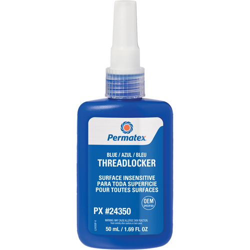 Surface Insensitive Threadlocker, Blue, High, 50 ml, Bottle Distribution Jean Lapalme