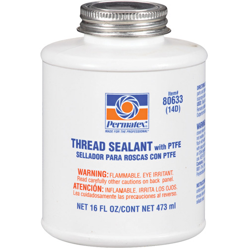 Scellant pour filetage avec PTFE, Canette &agrave; dessus brosse, 473 ml, -54° C - 149° C/-65° F - 300° F Distribution Jean Lapalme