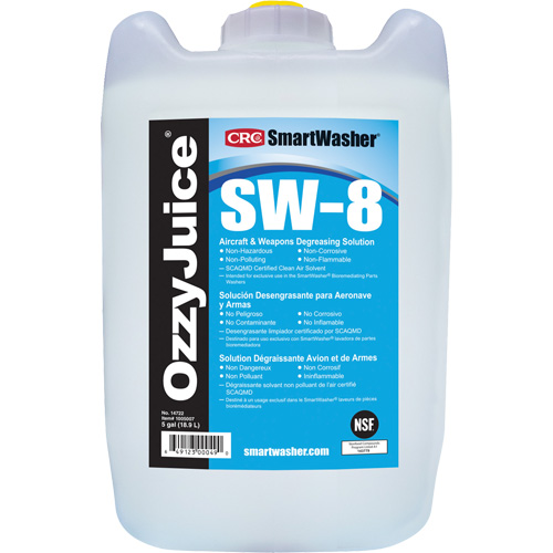 SmartWasher&reg; Ozzyjuice&reg; SW-8 Aircraft & Weapons Degreasing Solution, Jug Distribution Jean Lapalme
