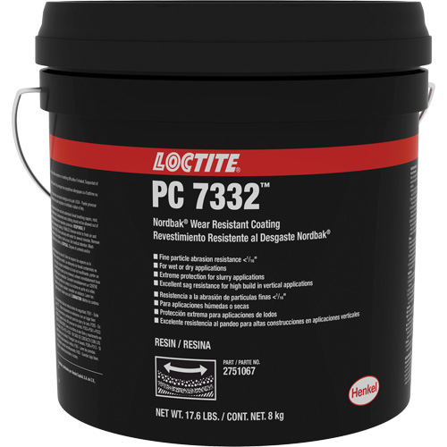 7332 Nordbak&reg; Wear Prevention Coating, Grey, 10 kg, Pail Distribution Jean Lapalme