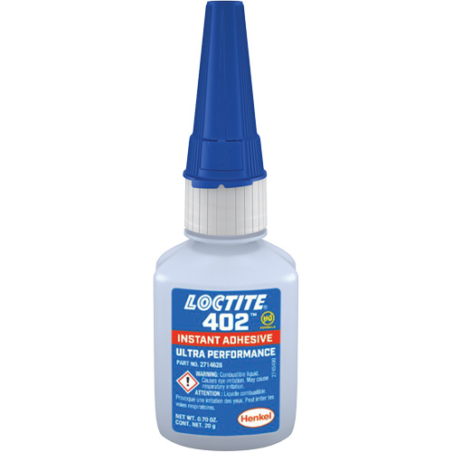 Adh&eacute;sif instantan&eacute; 402, Transparent, Bouteille, 20 g Distribution Jean Lapalme