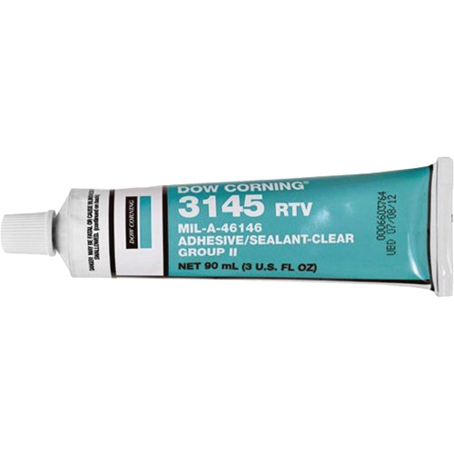 Scellant adh&eacute;sif &agrave; la silicone Dowsil RTV 3145 MIL-A-46146, Tube, Transparent Distribution Jean Lapalme